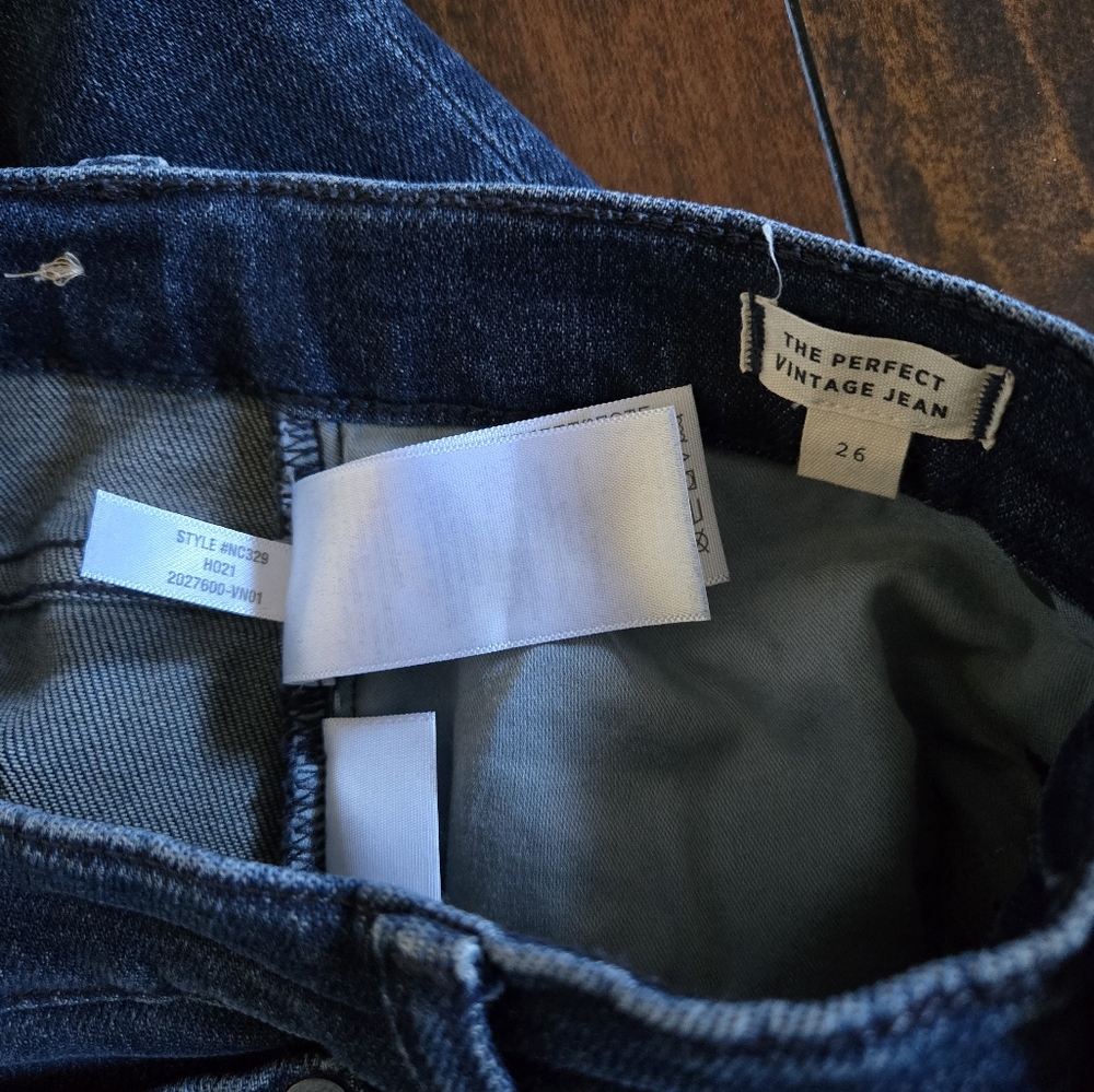 Madewell The Perfect Vintage Jeans Women's Dark Blue Stretch Denim Size 26 - Picture 11 of 12